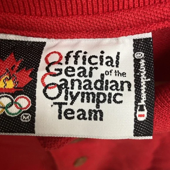VTG Champion 1996 Atlanta Olympics Team Canada Red and White Polo Shirt - Picture 5 of 8